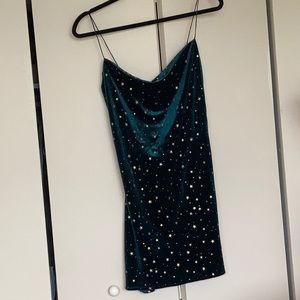 Velvet Dress with Stars details